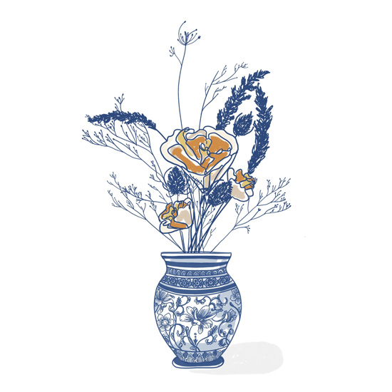illustration d'un bouquet de fleurs